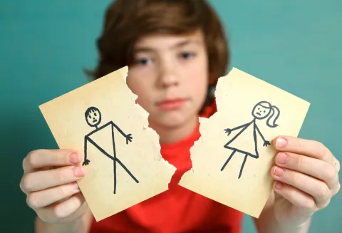 Niño de padres divorciados